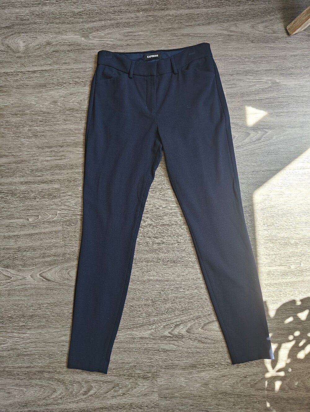 Express Navy Tailored Slim Dress Pants
